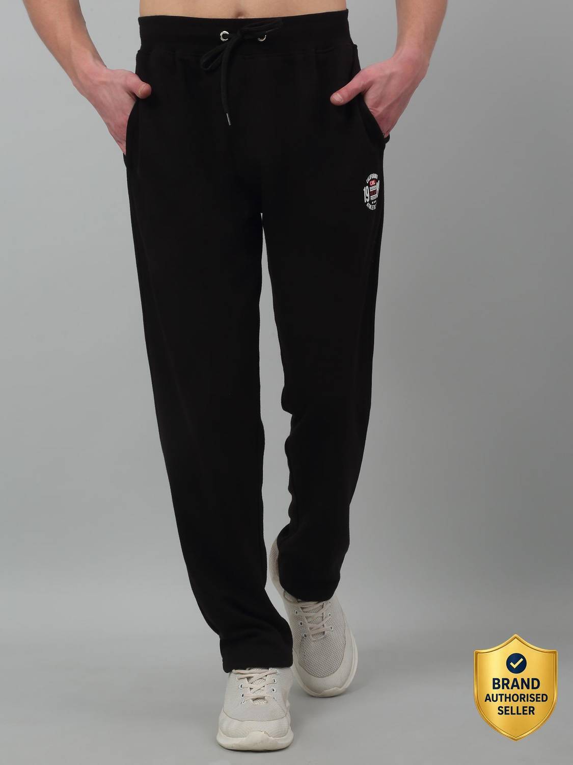 CANTABIL Solid Men Black Track Pants