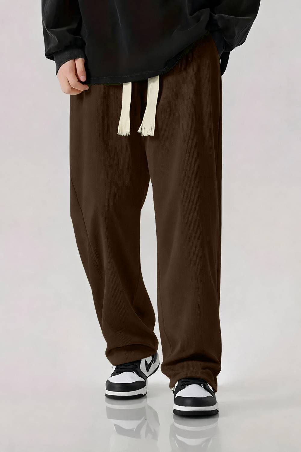 Povaxpo Men Brown Track Pants - Image 1