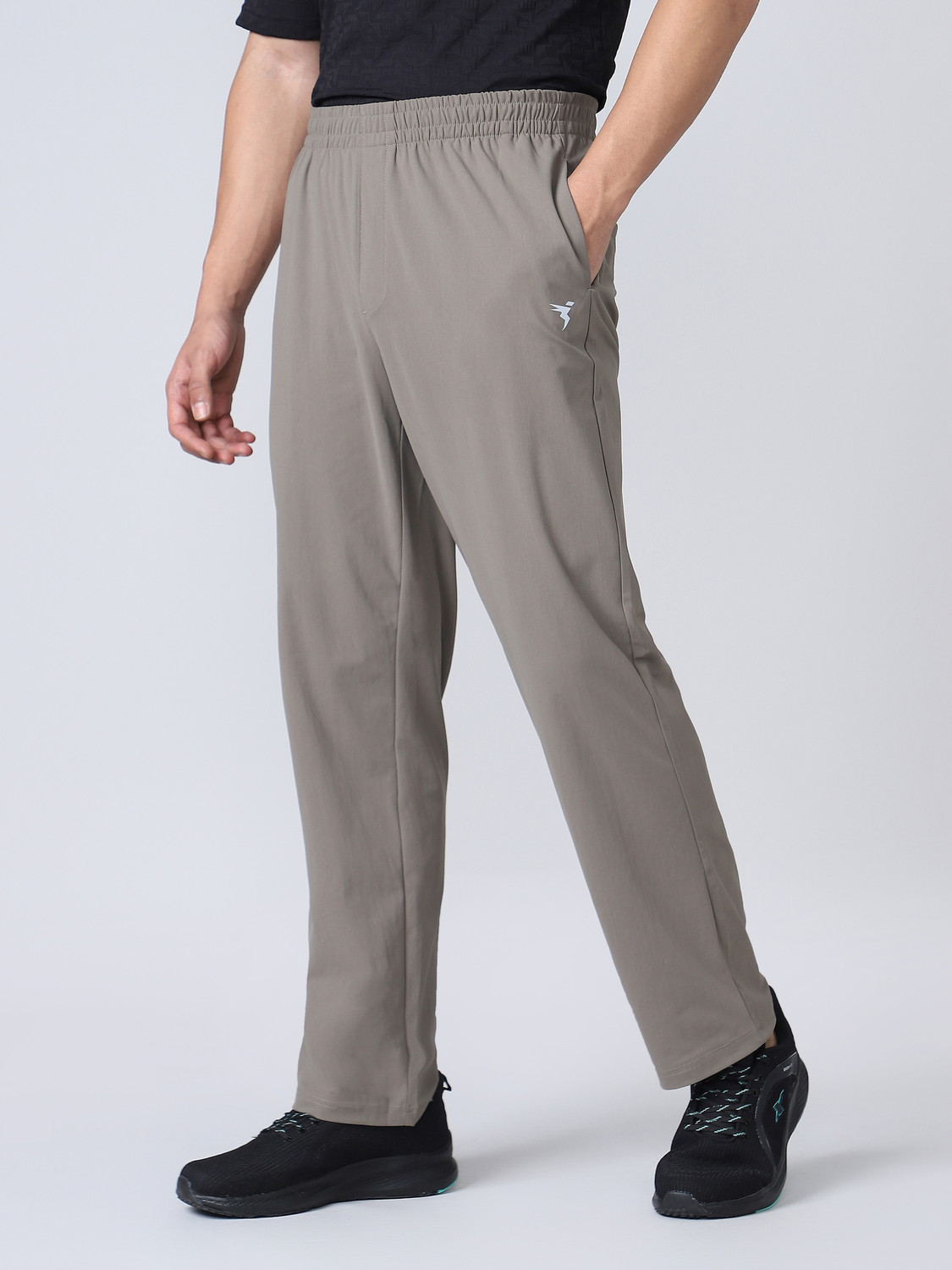 Image of TECHNOSPORT Solid Men Grey Track Pants