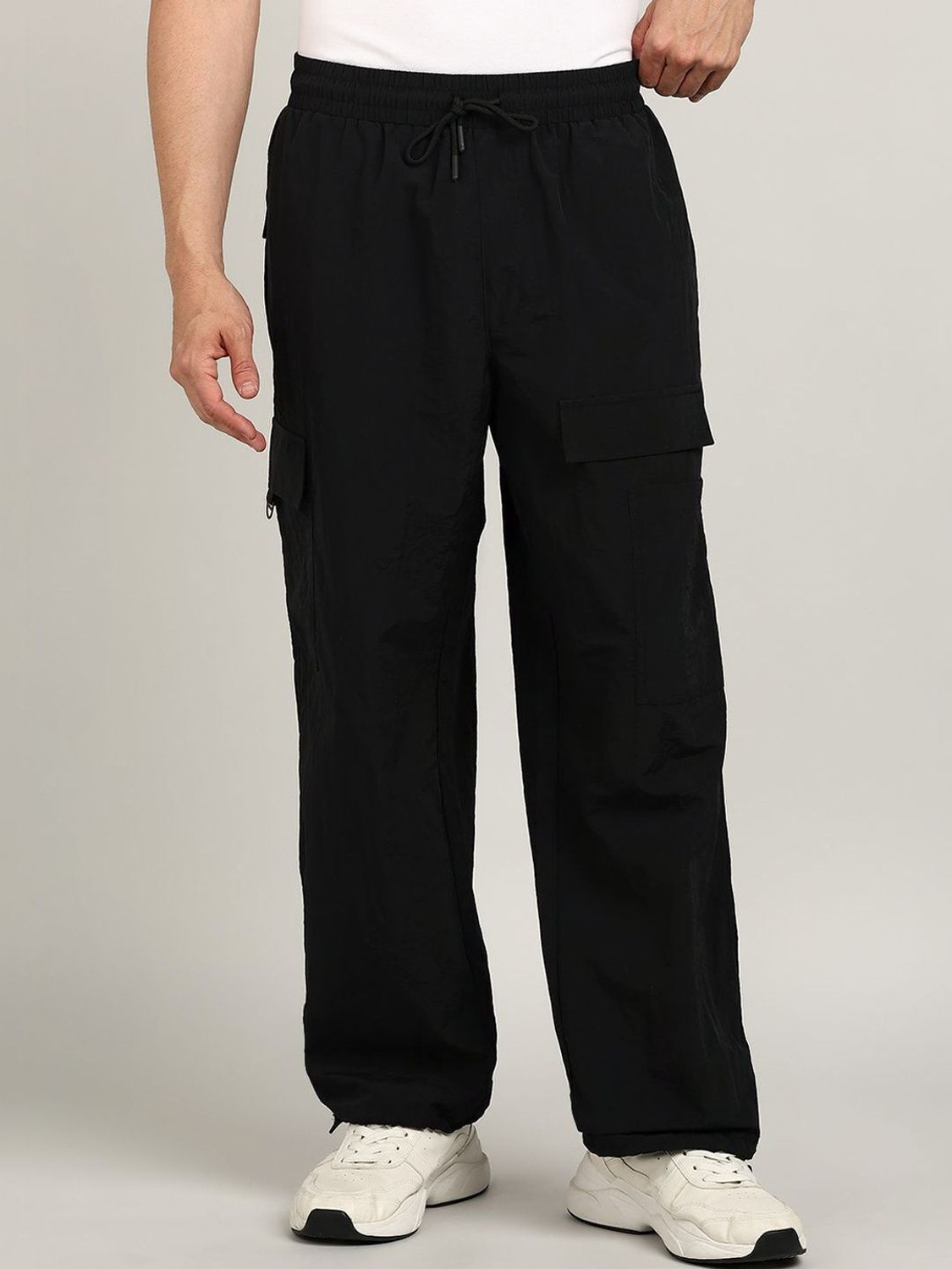 Image of HRX by Hrithik Roshan Solid Men Black Track Pants