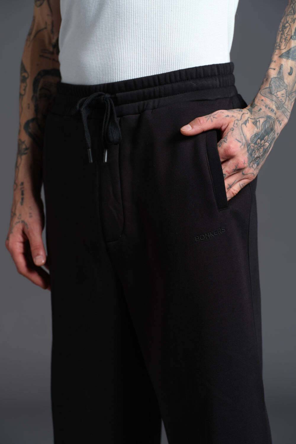 Bonkers Corner Men Black Track Pants - Image 2