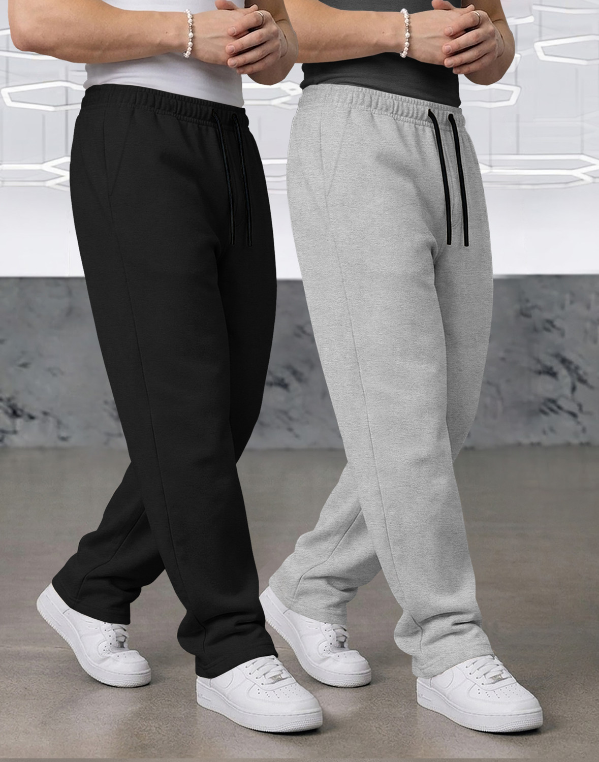 Image of TRIPR Solid Men Black, Grey Track Pants