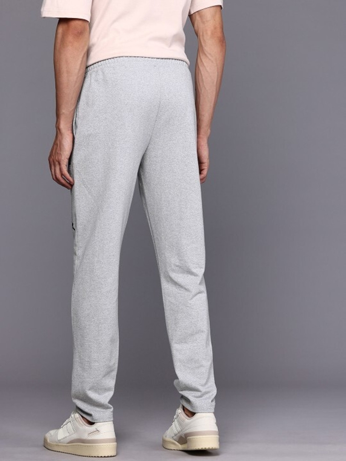 Image of HRX by Hrithik Roshan Printed Men Grey Track Pants