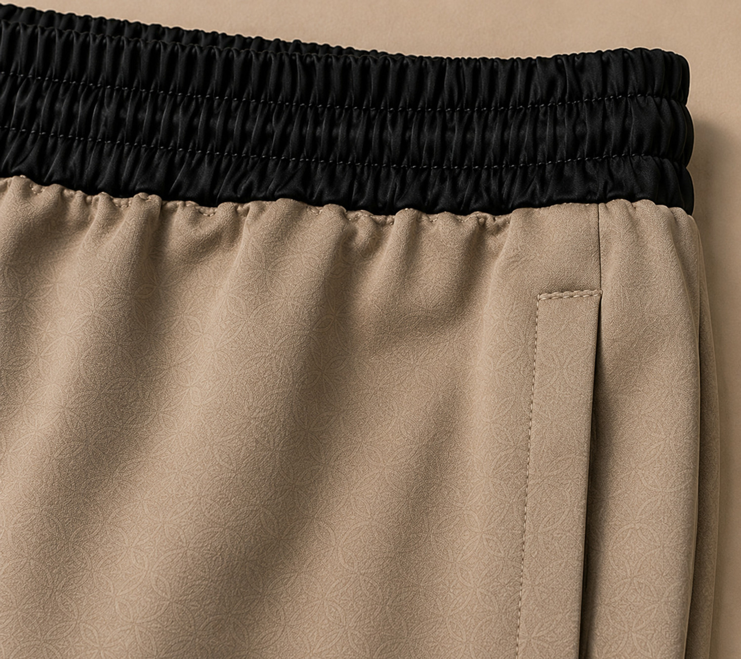 Image of DUYOURA Men Colorblock Beige Track Pants