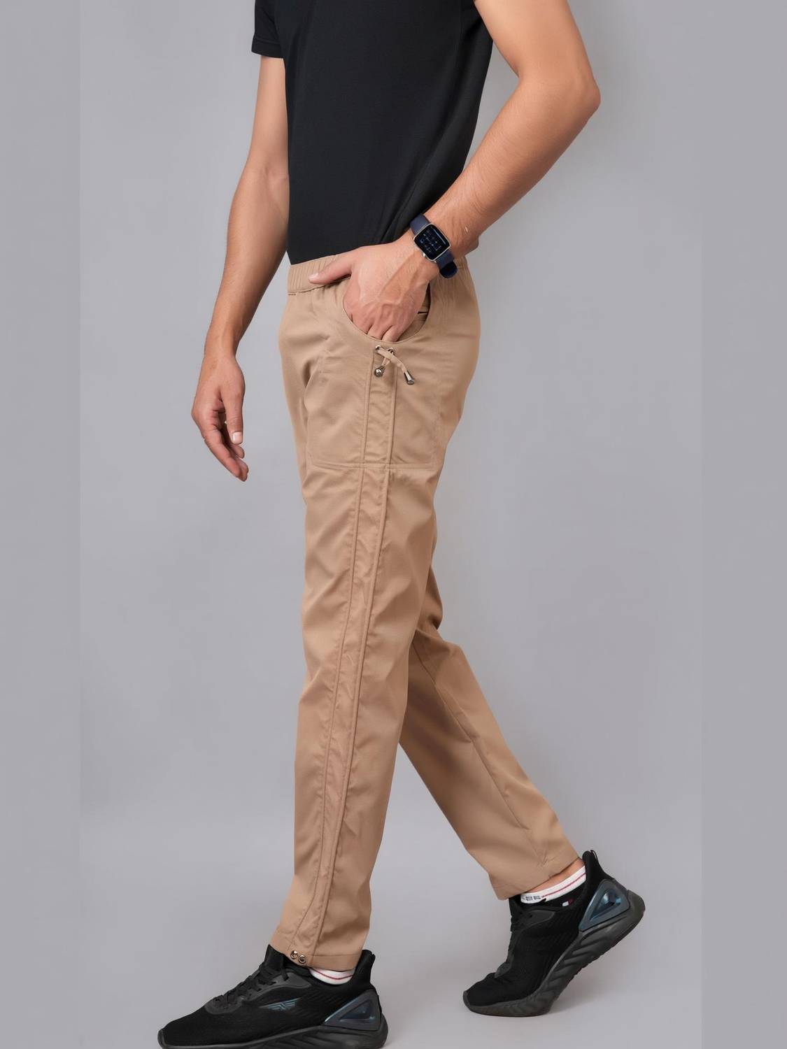 Bombay Berri Solid Men Beige Track Pants