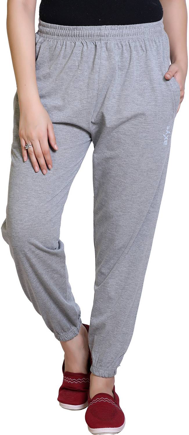axys Solid Women Grey Track Pants