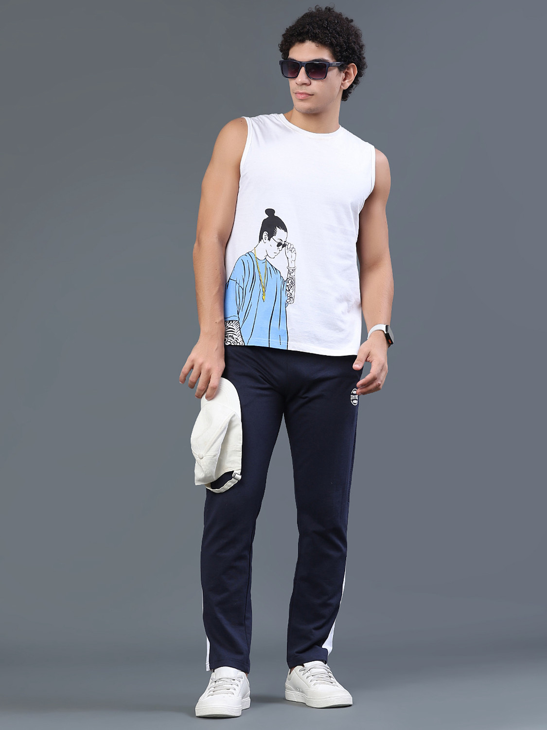 Image of V-MART Solid Men Blue Track Pants