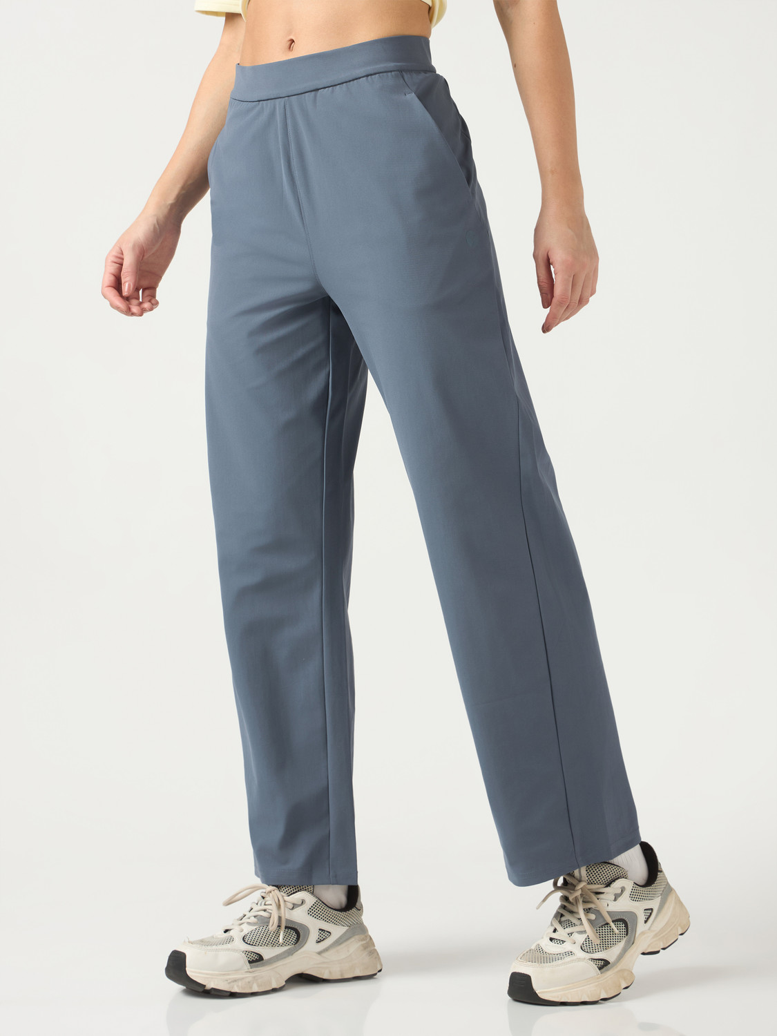 Image of TECHNOSPORT Solid Women Blue Track Pants