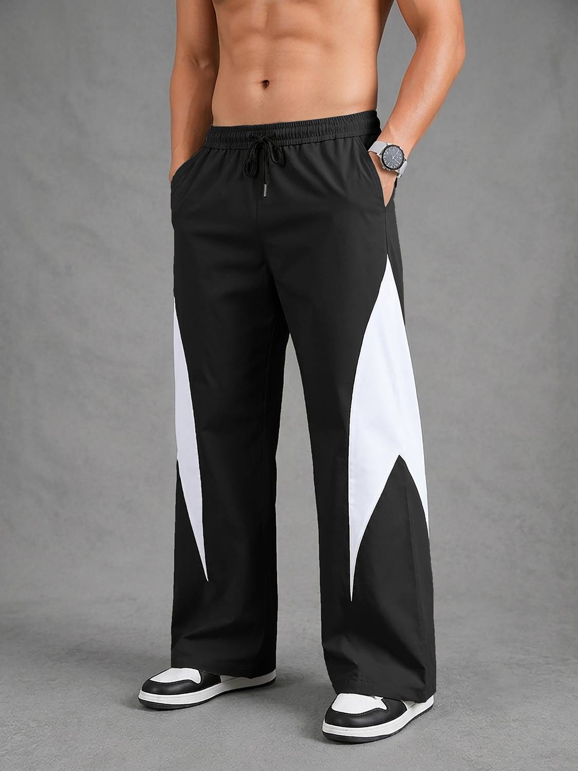 PRAVAHA Men Black Track Pants