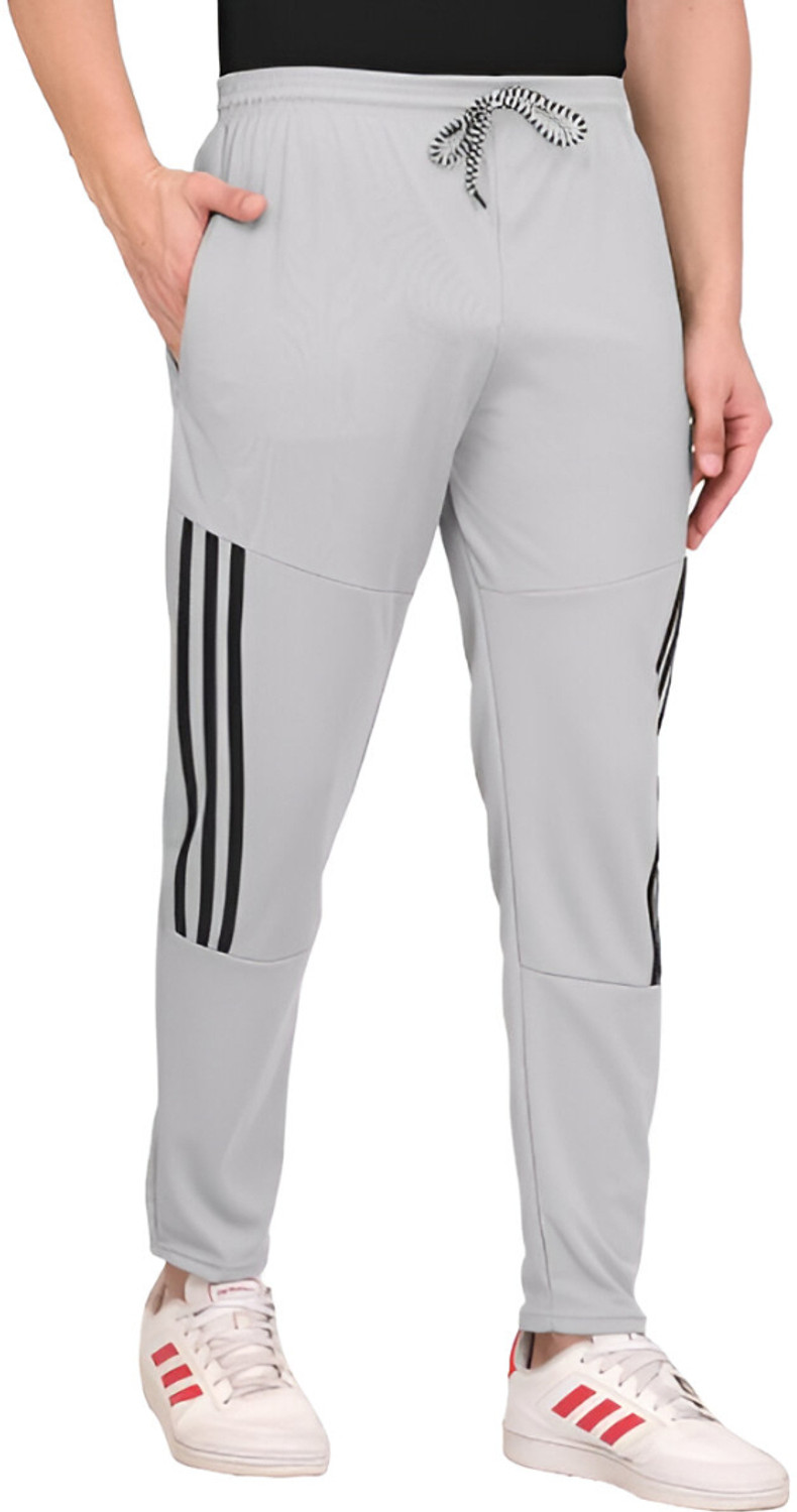 Image of harmin enterprise Striped Men Black, Grey Track Pants