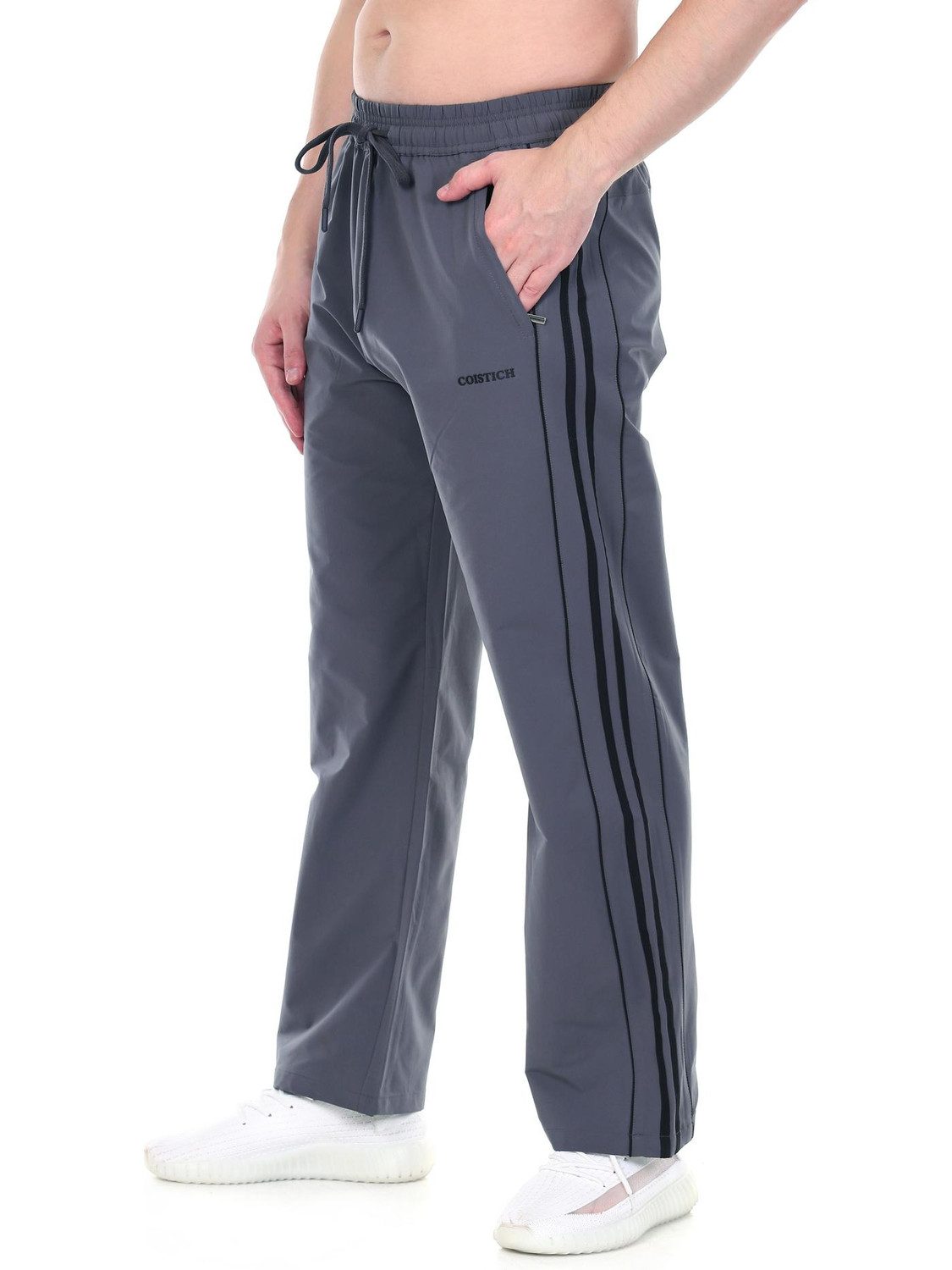 Image of COISTICH Men Striped Grey Track Pants