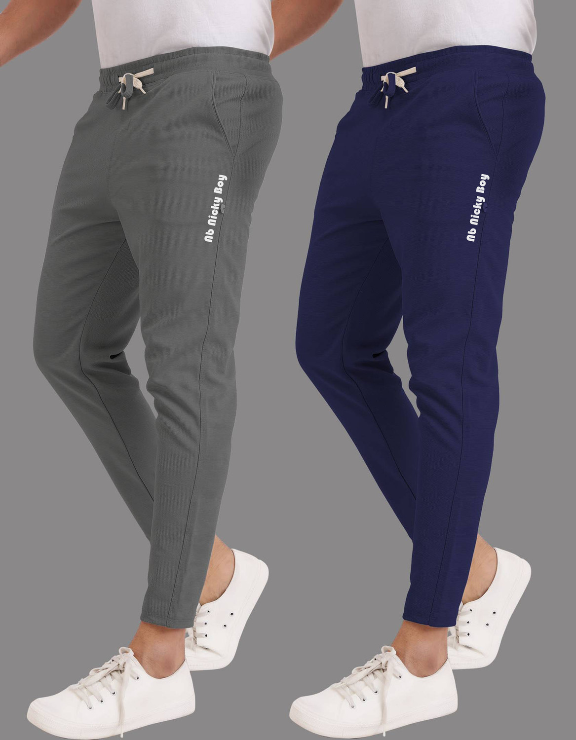 Image of NB NICKY BOY Solid Men Multicolor Track Pants