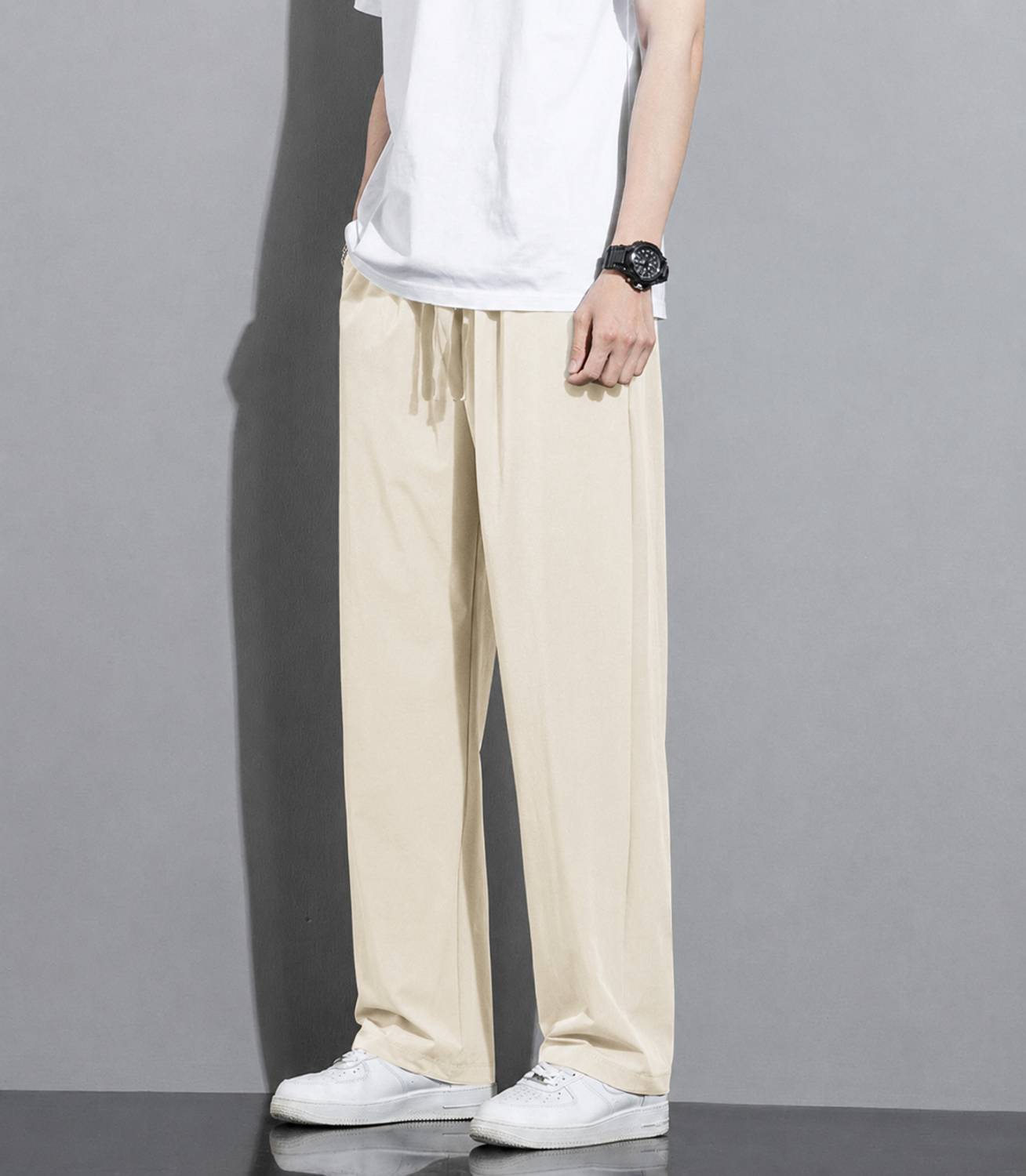 Paralians Men Beige Track Pants - Image 2