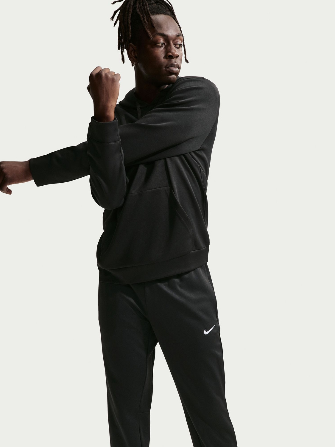 Image of NIKE Solid Men Black Track Pants
