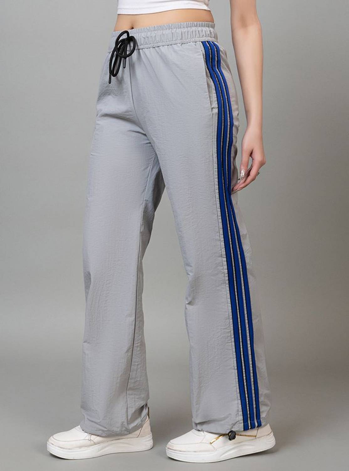 BAYSTREET Striped Women Grey Track Pants