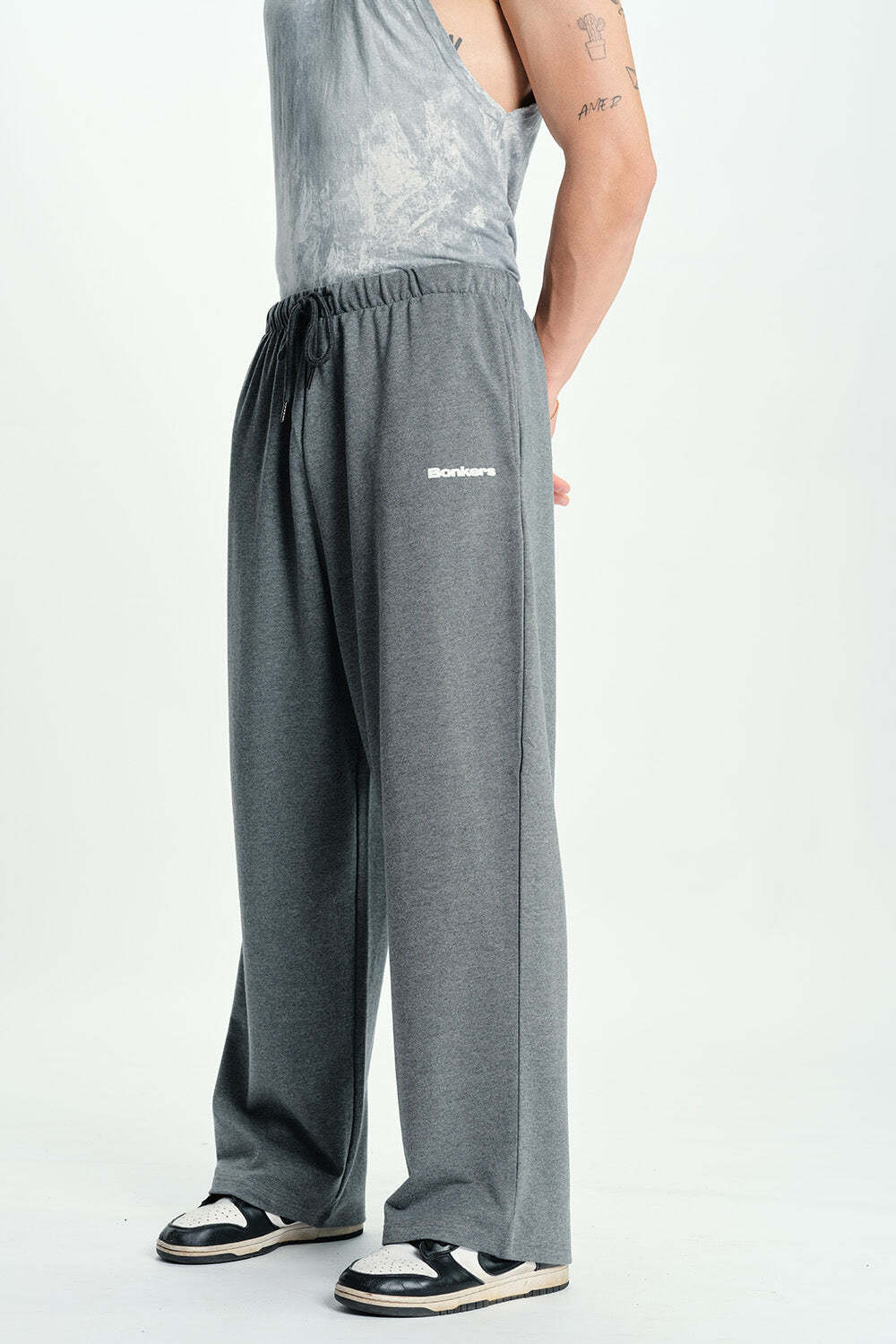 Image of Bonkers Corner Printed Men Grey Track Pants