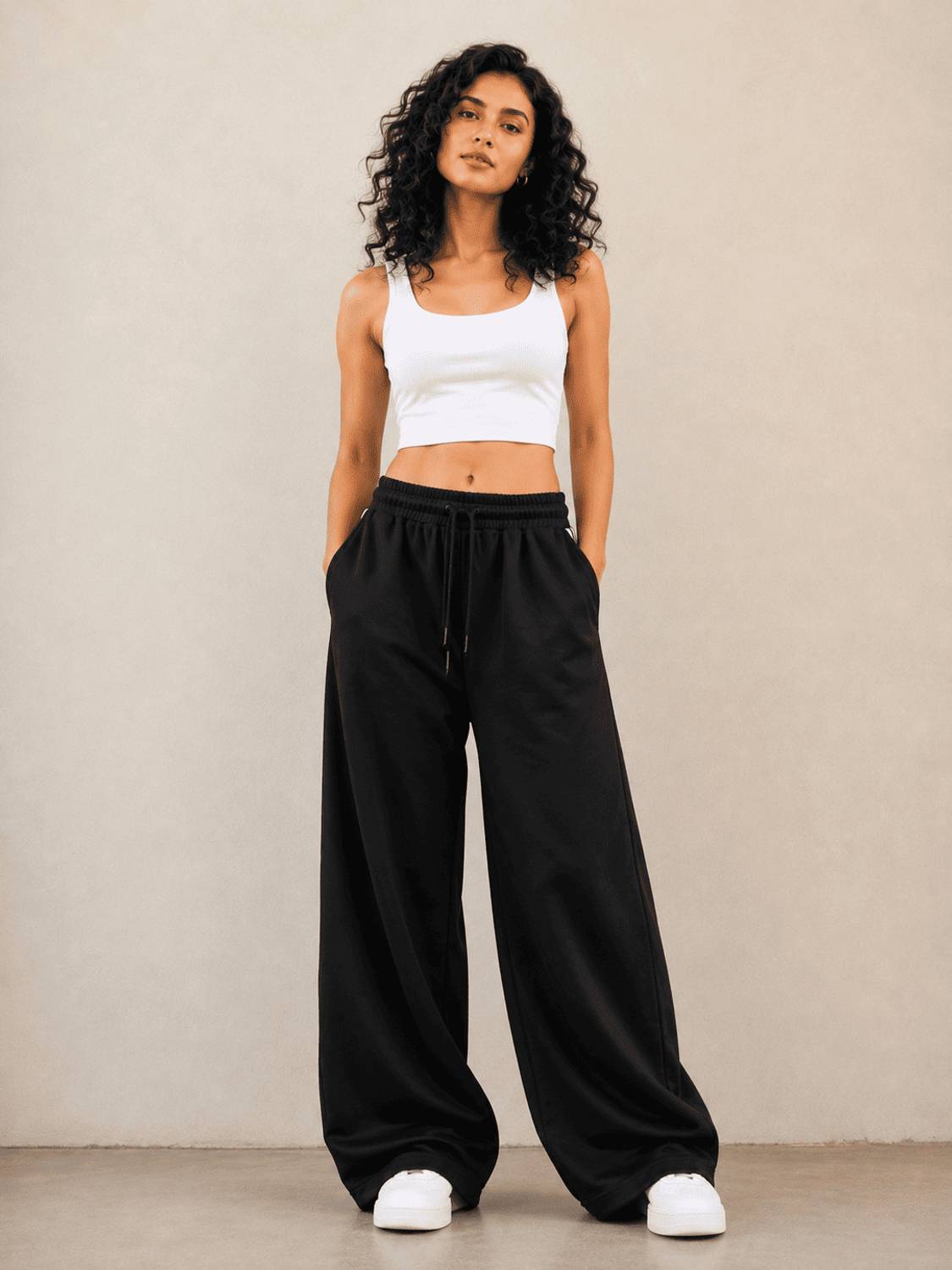 Kavya Women Black Loose Fit Trousers - Image 3