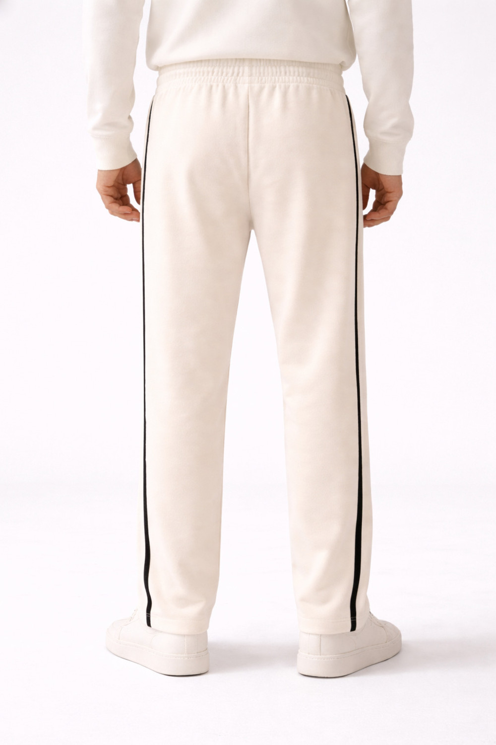 Image of Paralians Striped Men Beige Track Pants