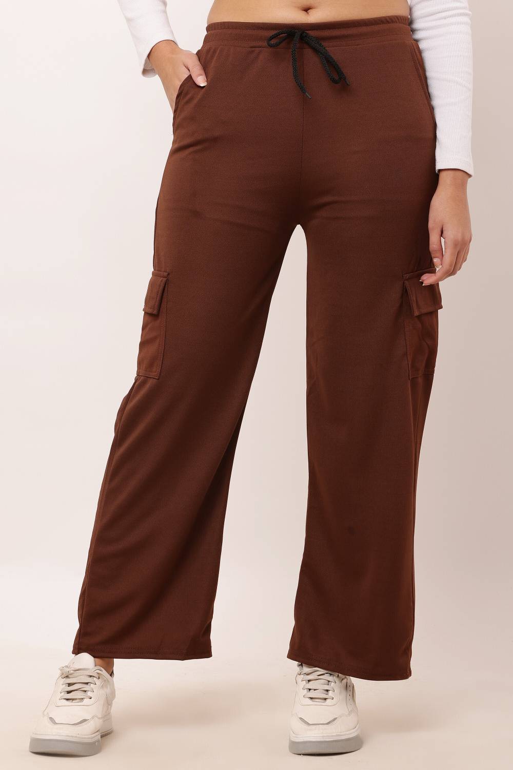 Al-Hudooms Solid Women Brown Track Pants