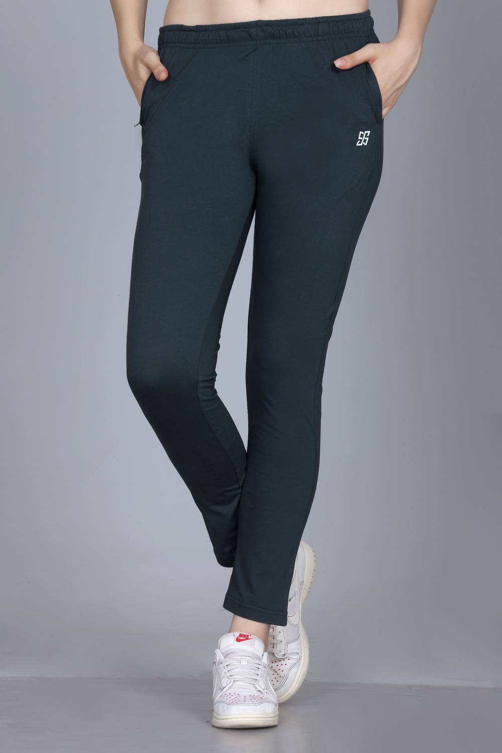 BILBURY Solid, Printed Women Green Track Pants