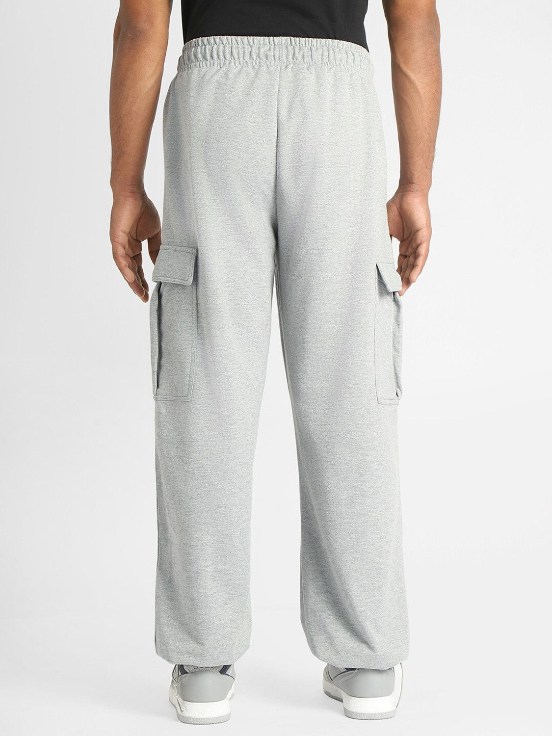 Image of NOBERO Self Design Men Grey Track Pants