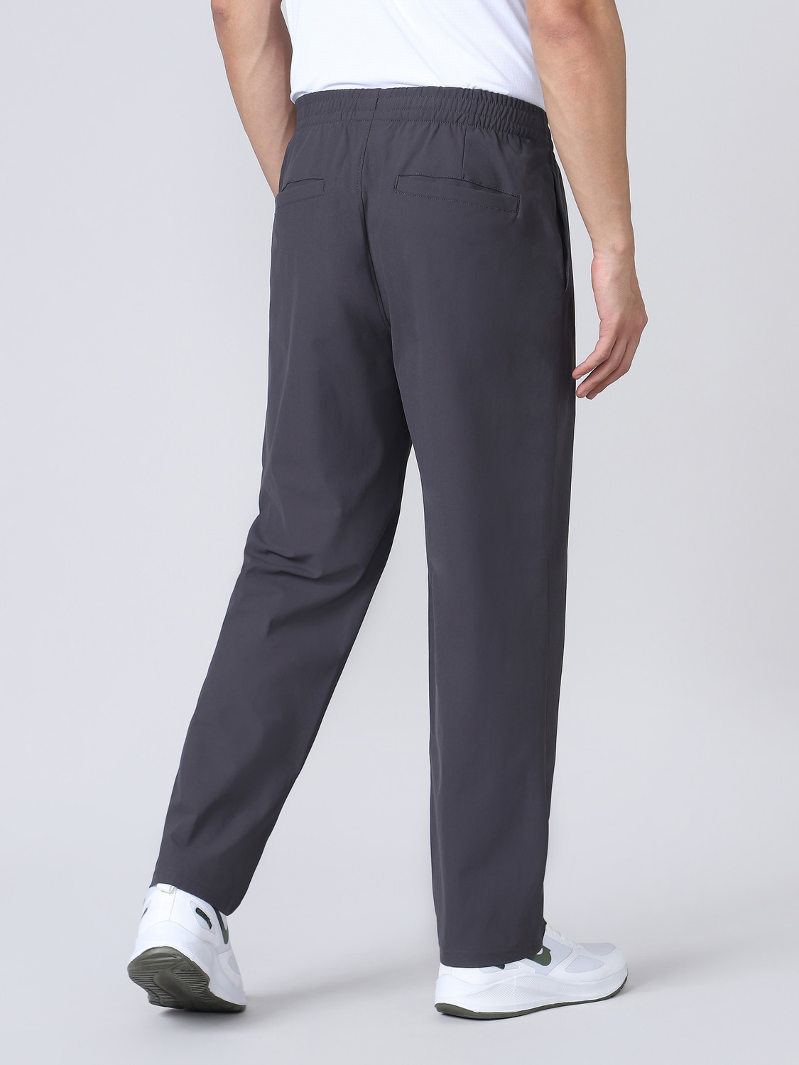 Image of TECHNOSPORT Solid Men Grey Track Pants