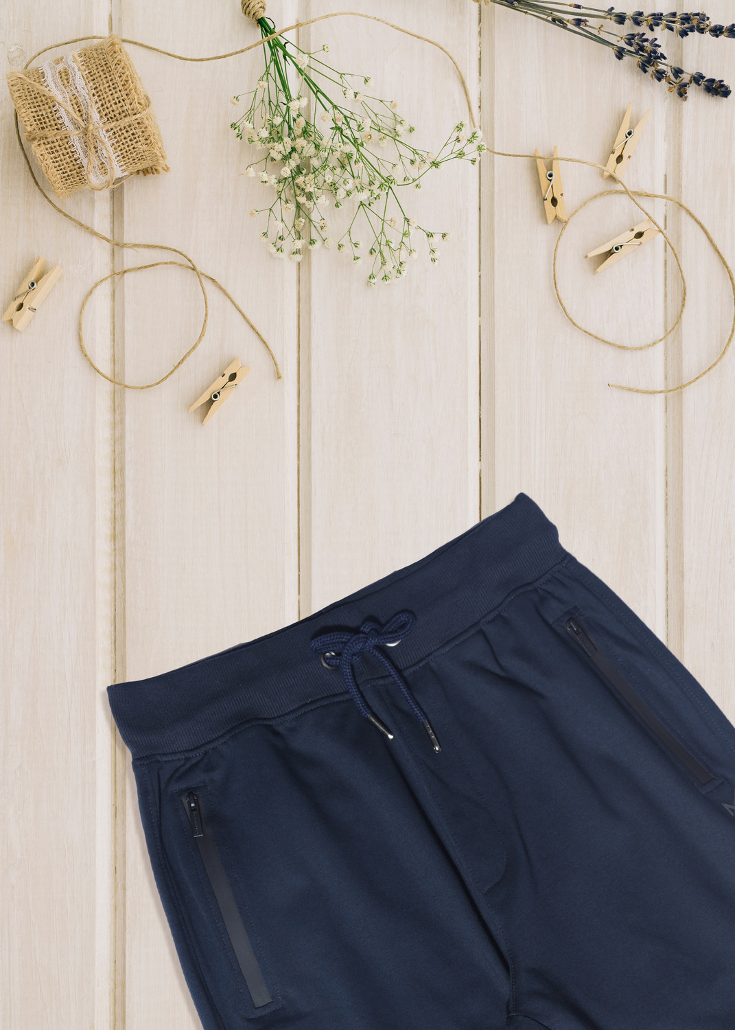 Image of Force NXT Super Combed Cotton Rich French Terry Fabric with Side Pockets Men Solid Dark Blue Track Pants