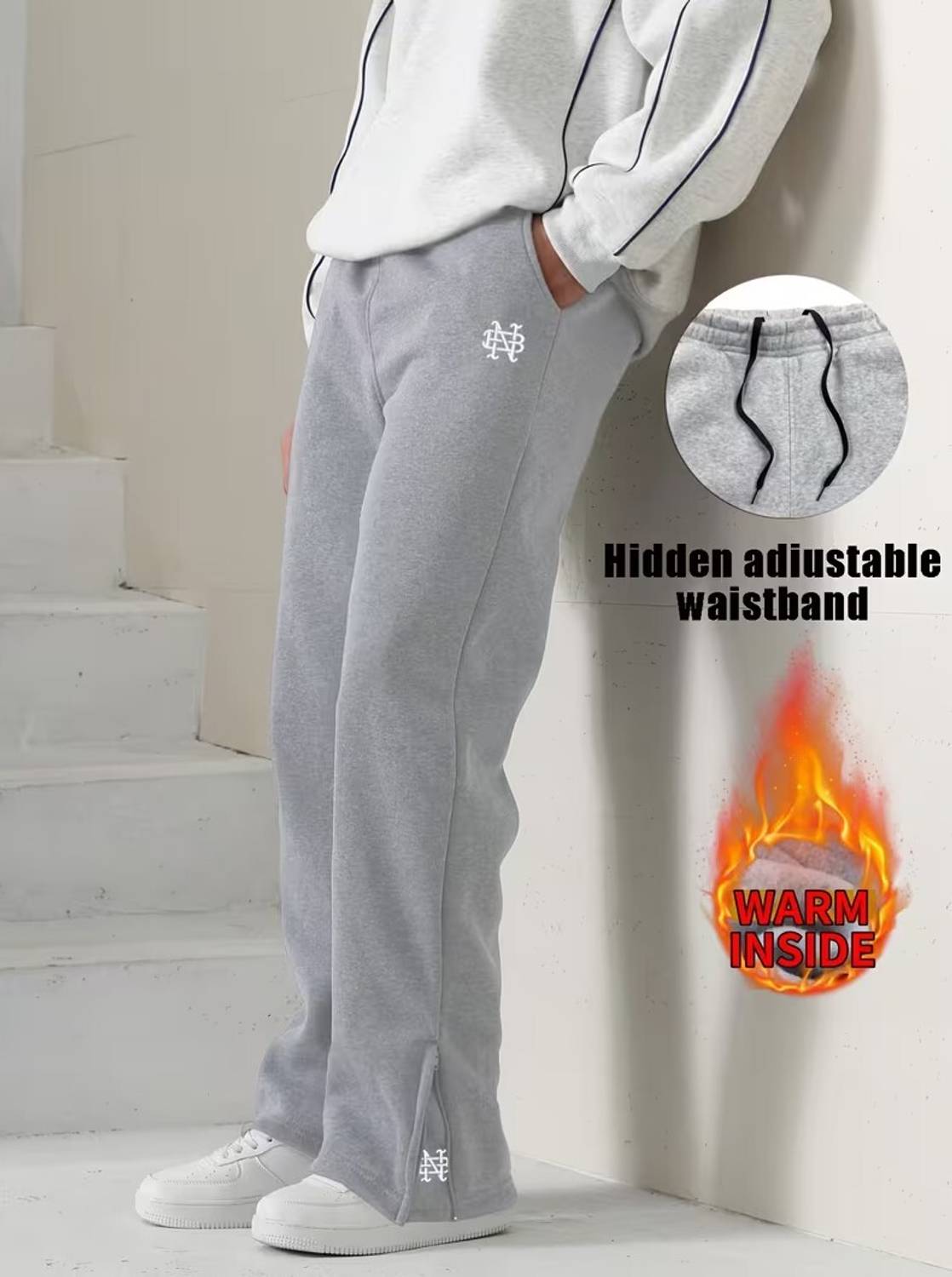 METRONAUT Men Grey Track Pants - Image 5