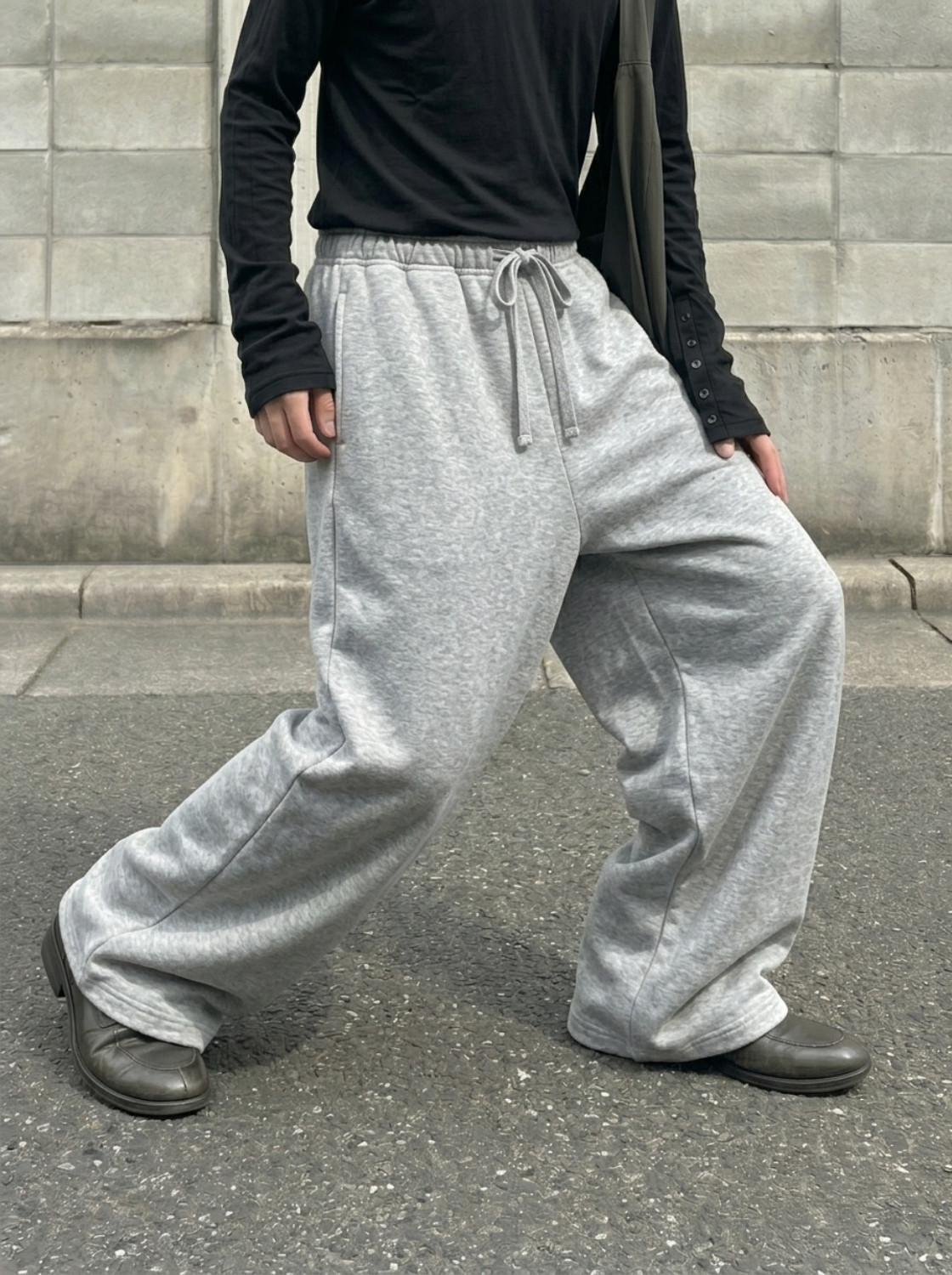 Image of Dockstreet Self Design Men Grey Track Pants