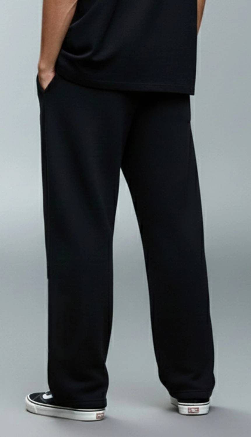 VisorUp Men's Graphic Print Black Track Pants - Image 3