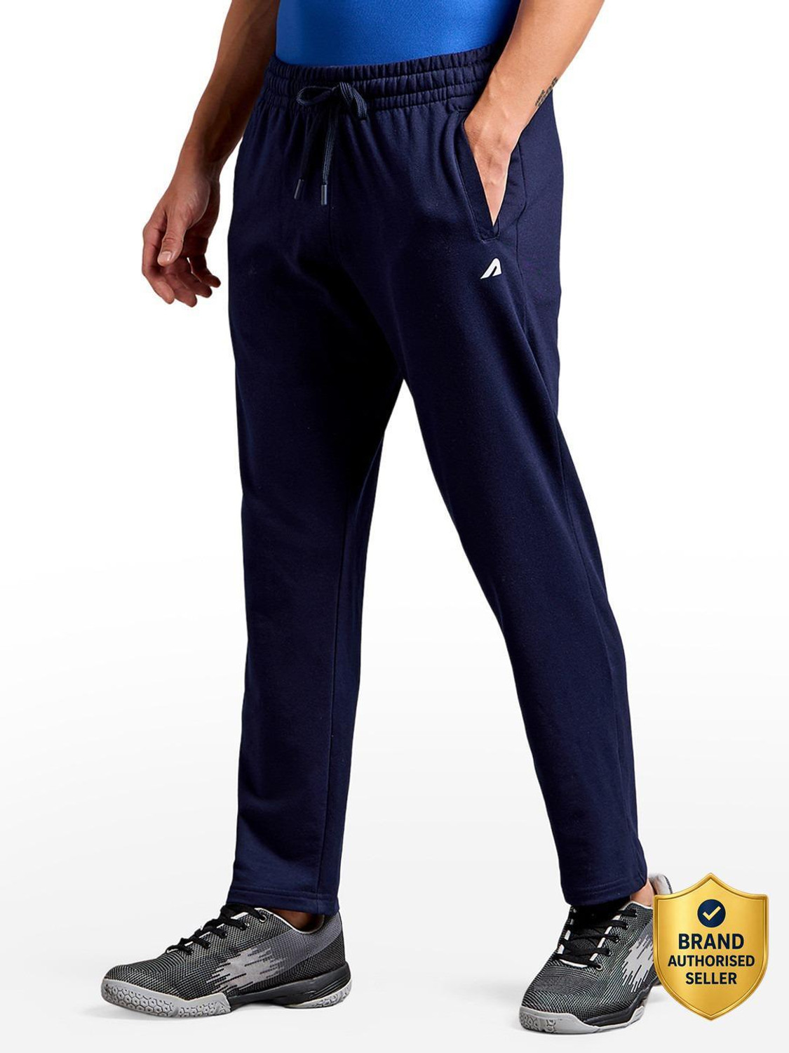 Image of BOLDFIT Solid Men Blue Track Pants