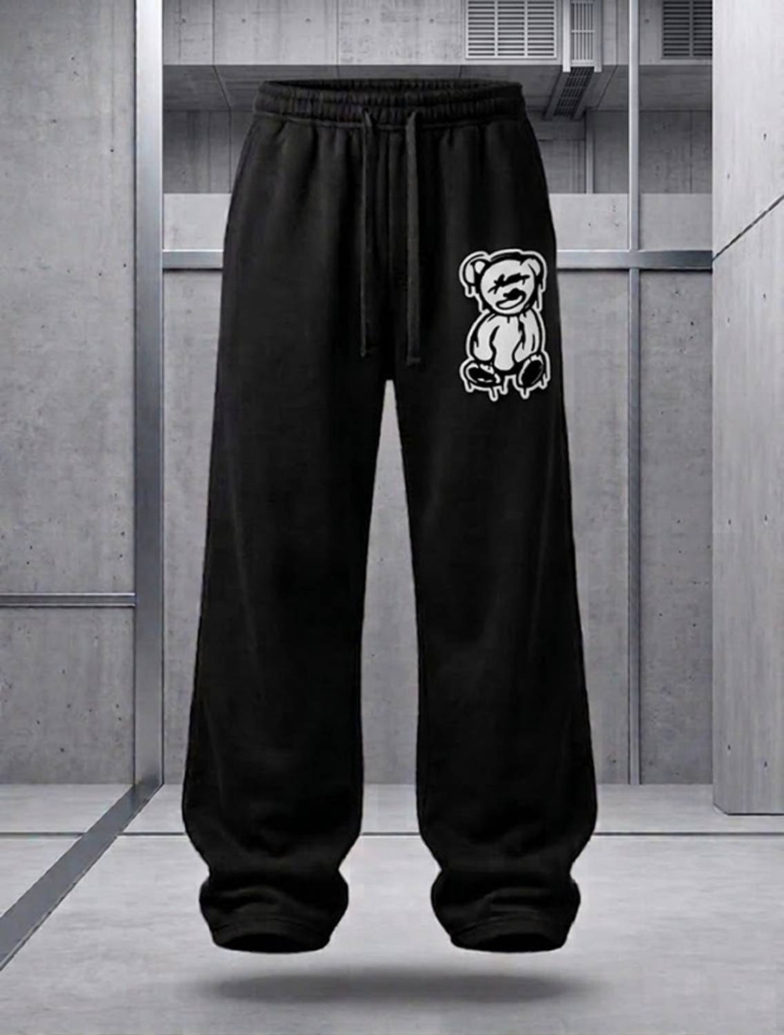 bulldozerbaba Printed Men Black Track Pants