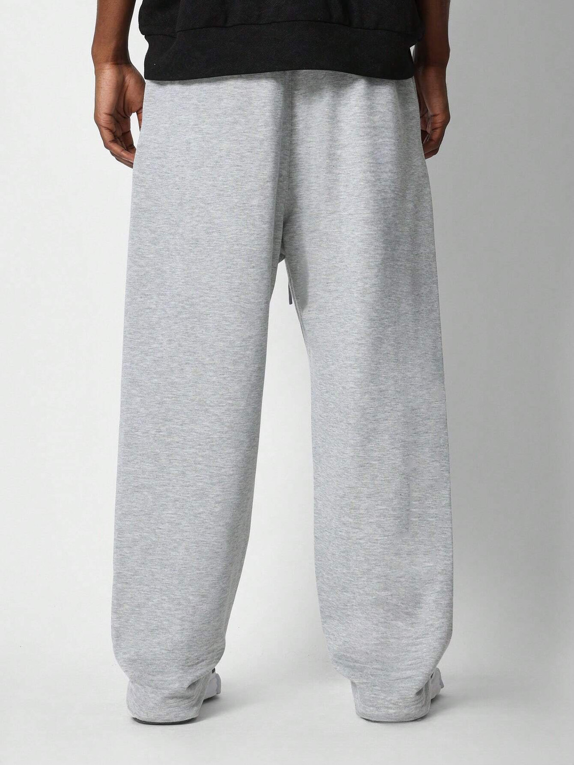 Image of Dockstreet Loose Fit Men Grey Trousers