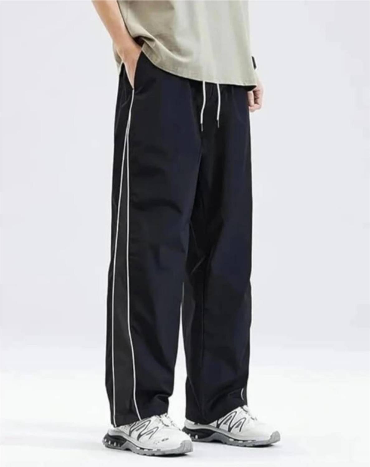 jocker Men Black Striped Track Pants - Image 3