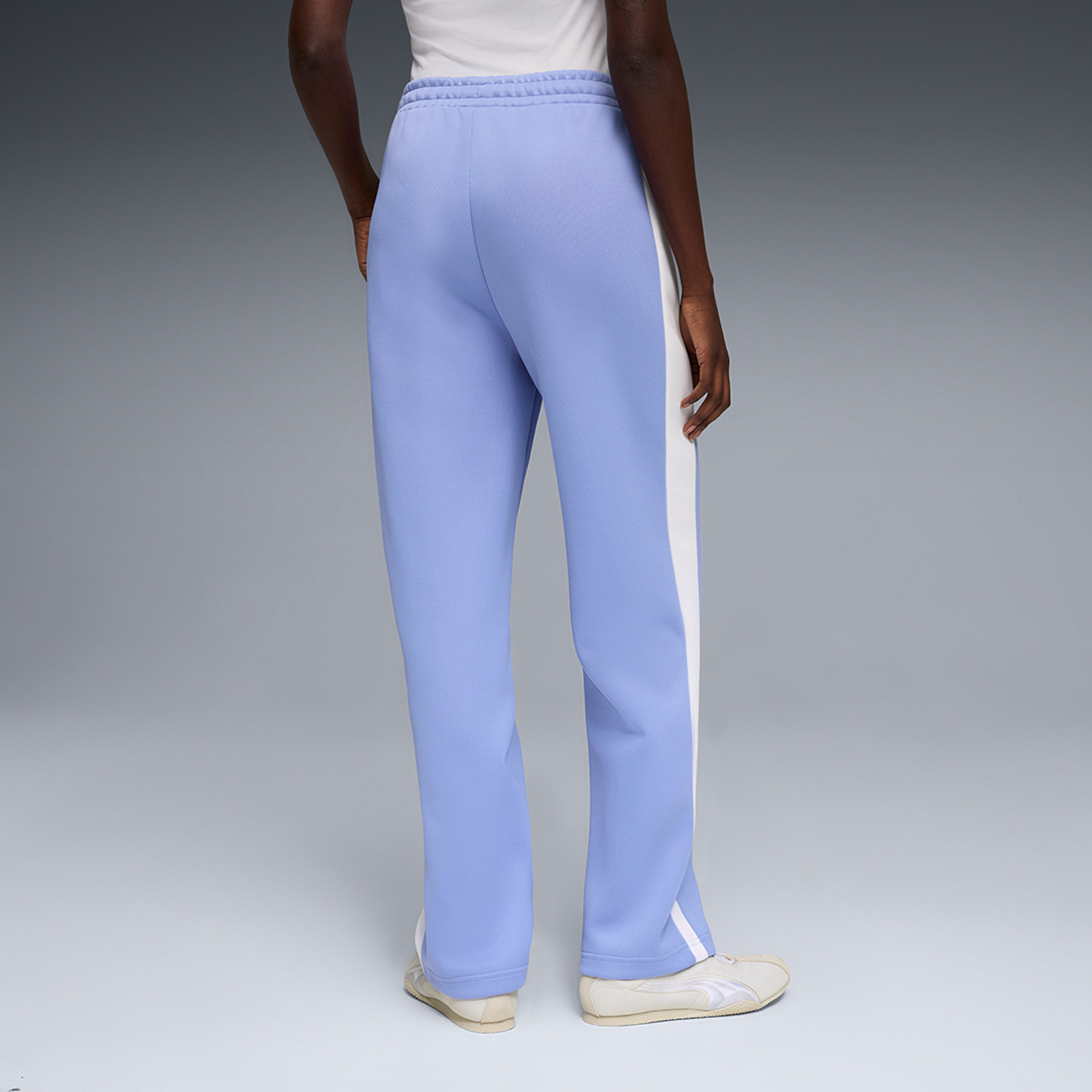 Image of PUMA Solid, Striped Women Purple Track Pants
