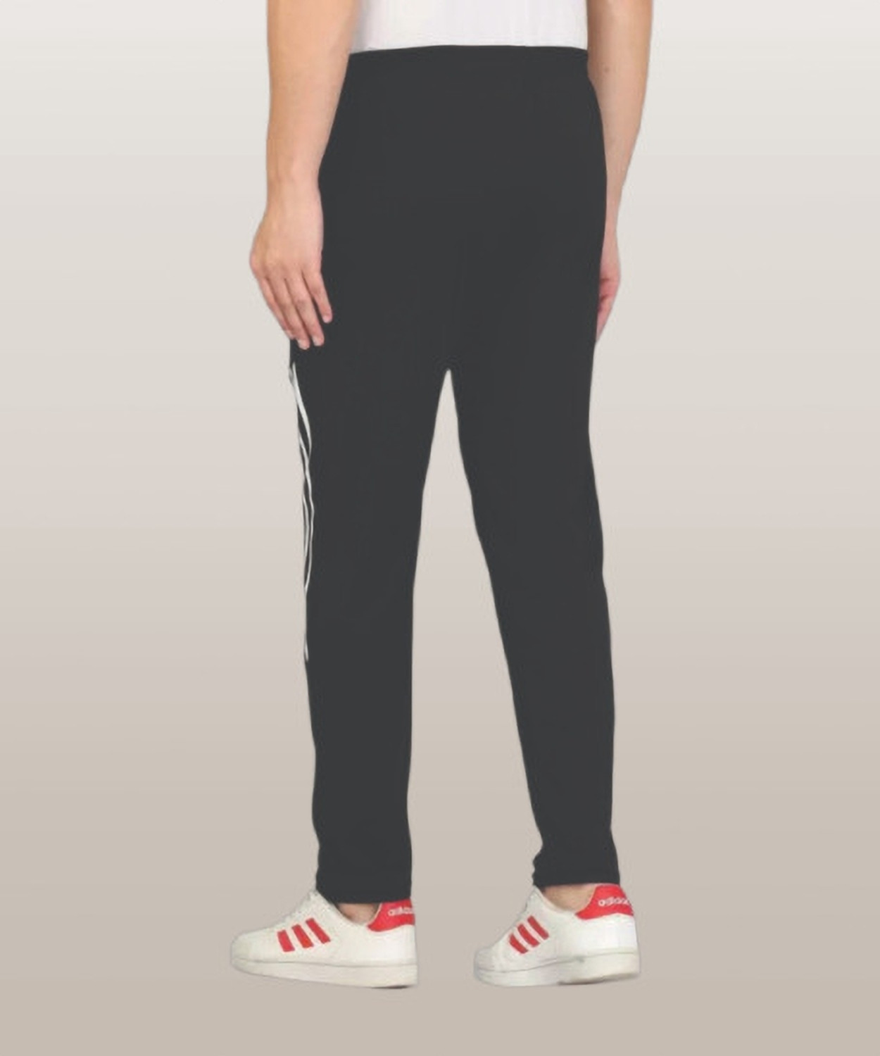 Image of OHGORY Pack of 2 Men Striped Green, Black Track Pants