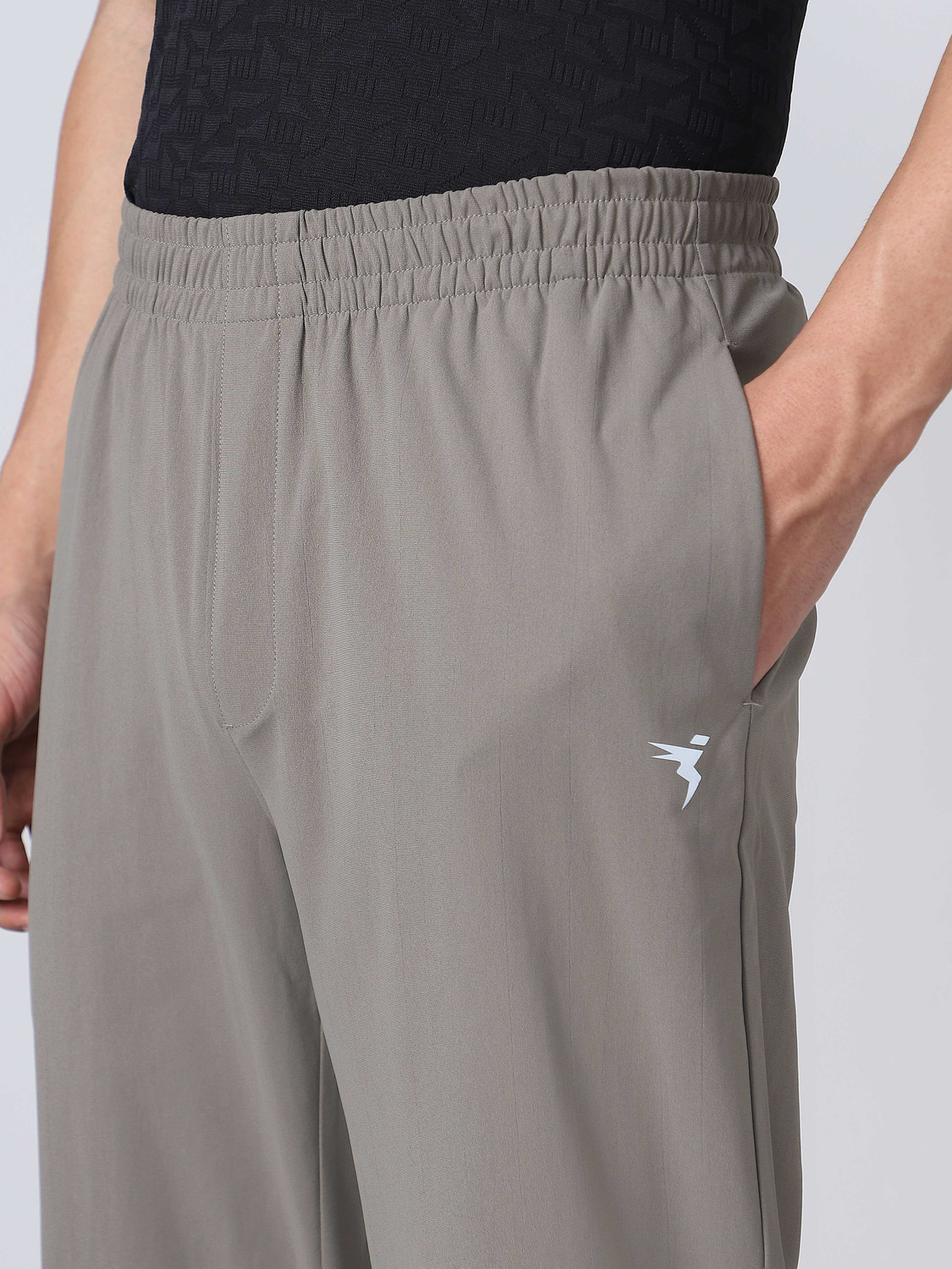 Image of TECHNOSPORT Solid Men Grey Track Pants