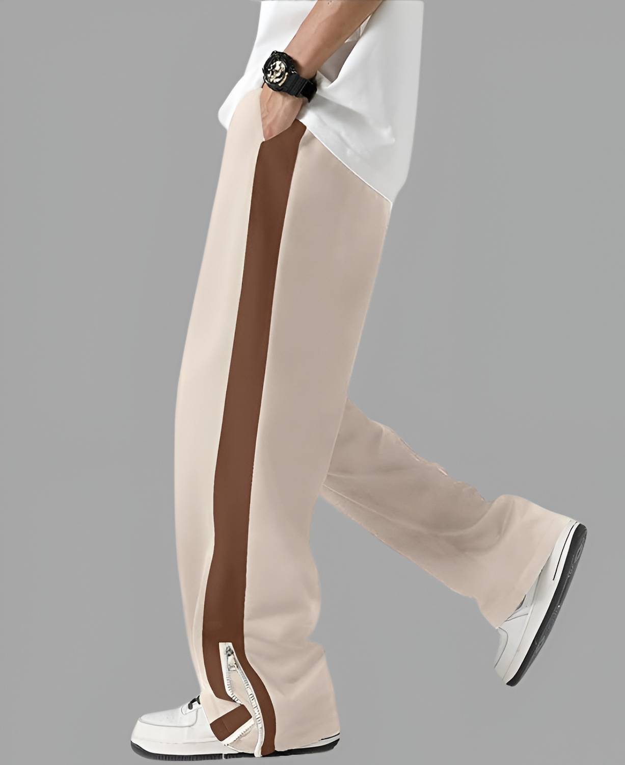 ALPTRA Solid Men Brown Track Pants