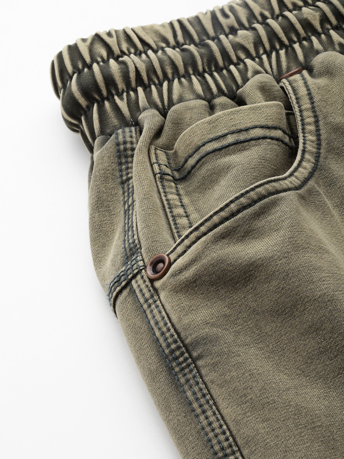 Image of Perfkt-U Solid Men Olive Track Pants