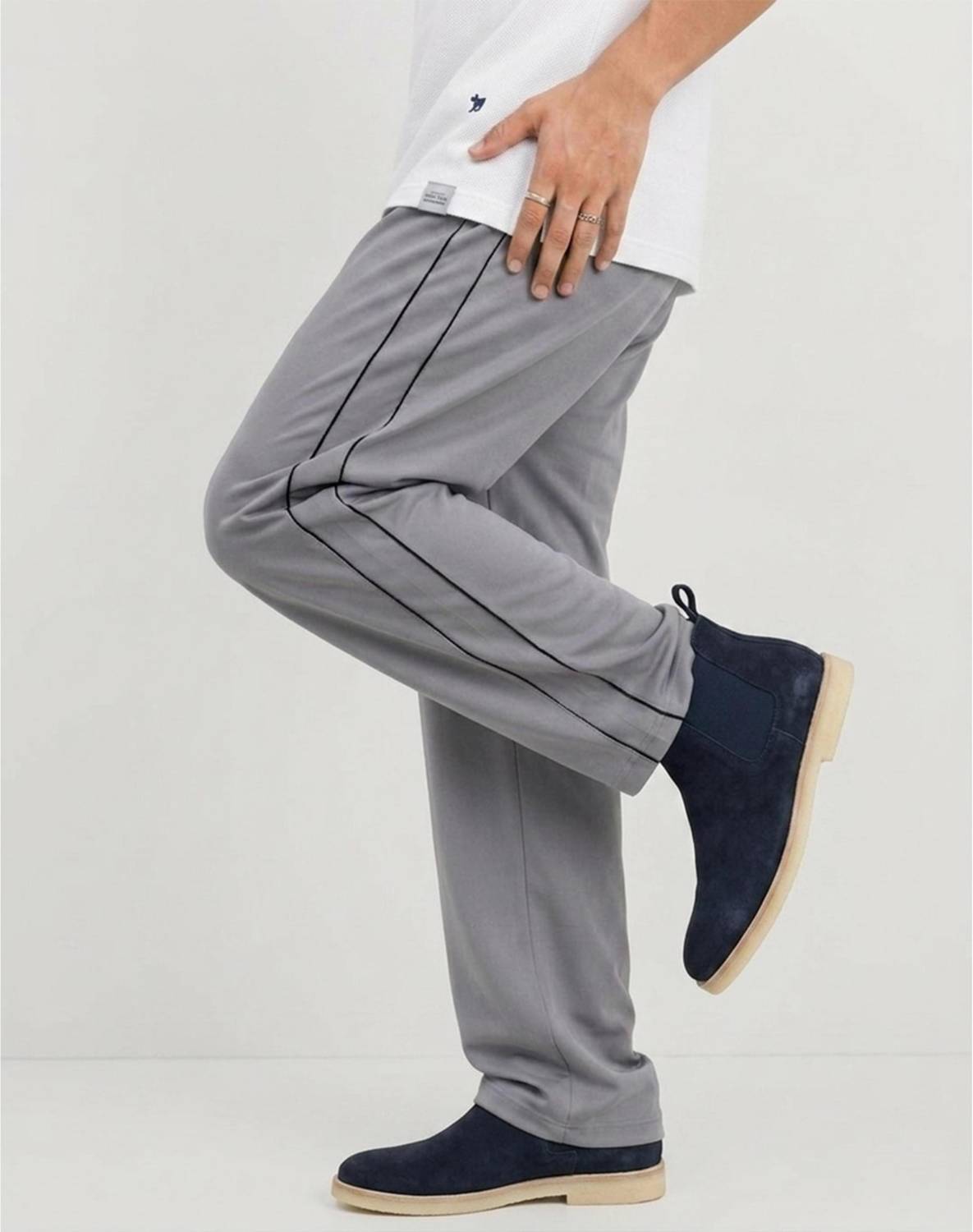 jocker Striped Grey Men Track Pants - Image 3