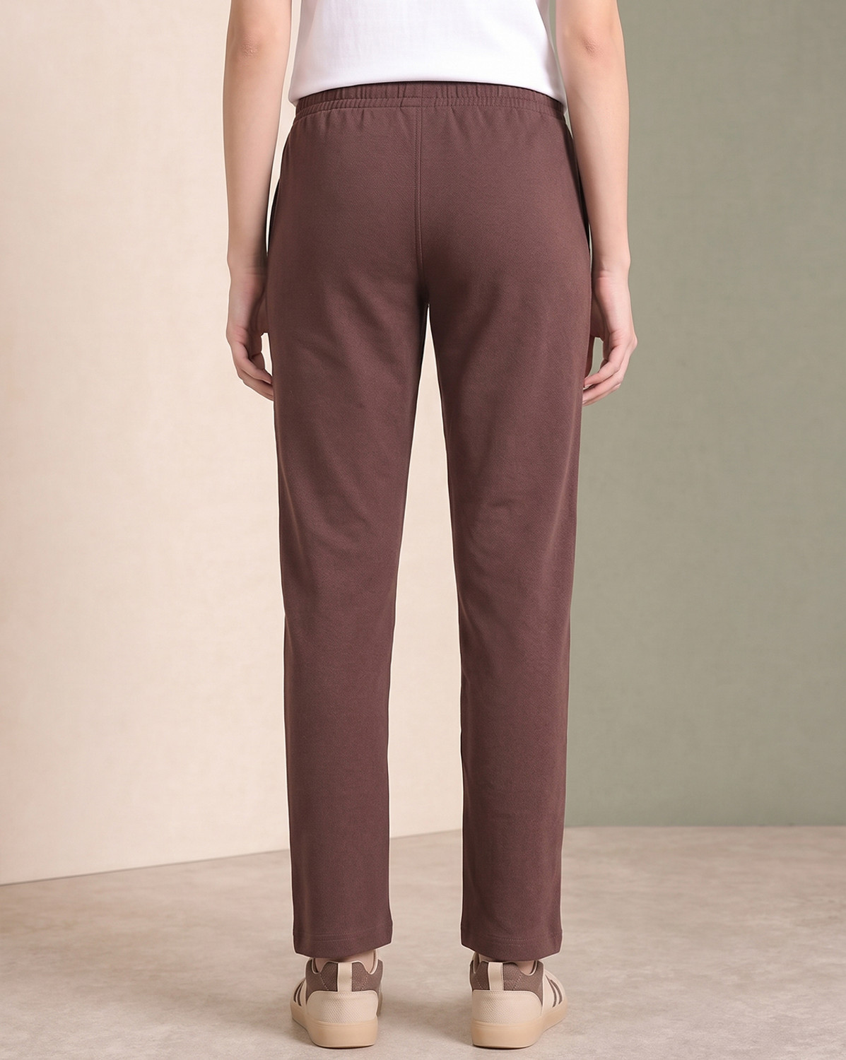 Image of NOBERO Solid Women Brown Track Pants