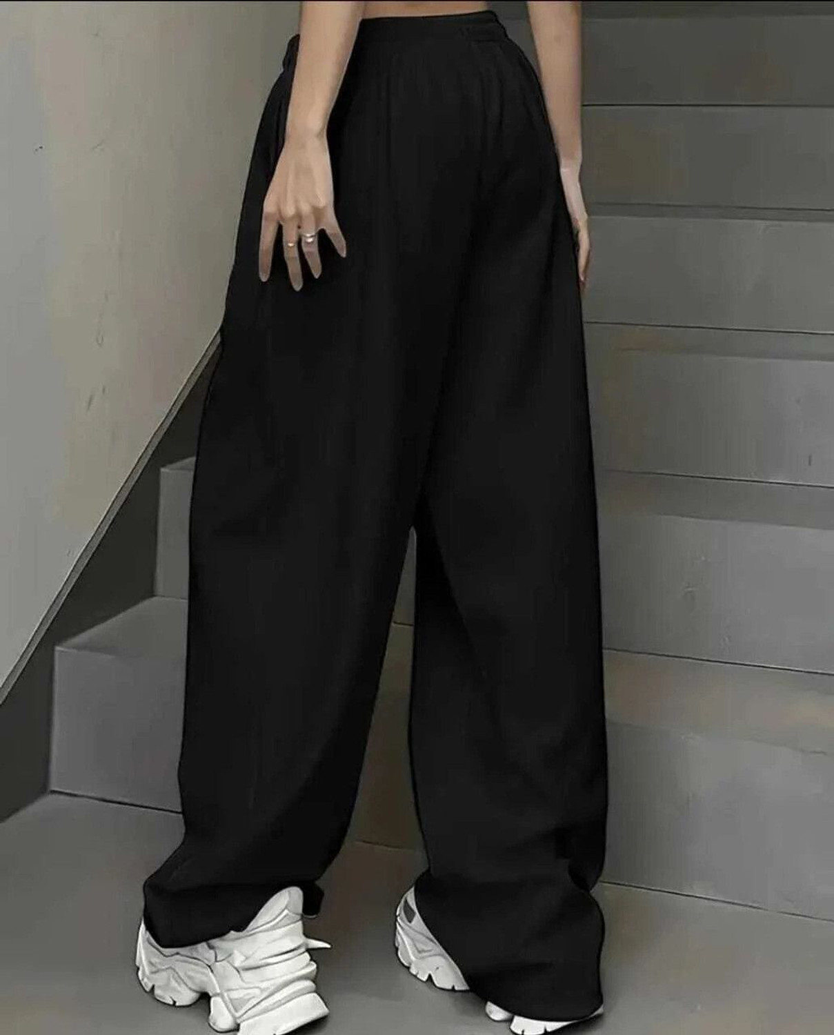 Image of Lveorch Printed Women Black Track Pants
