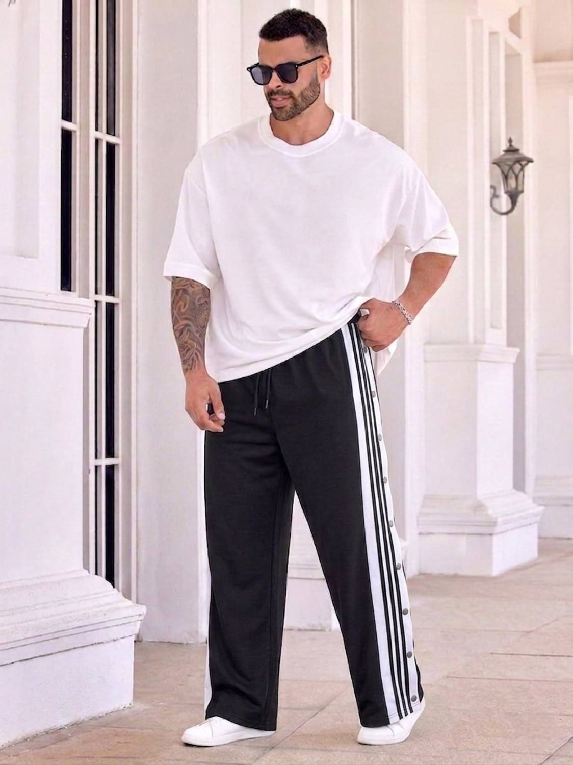FLYcollection Men Black Track Pants - Image 5