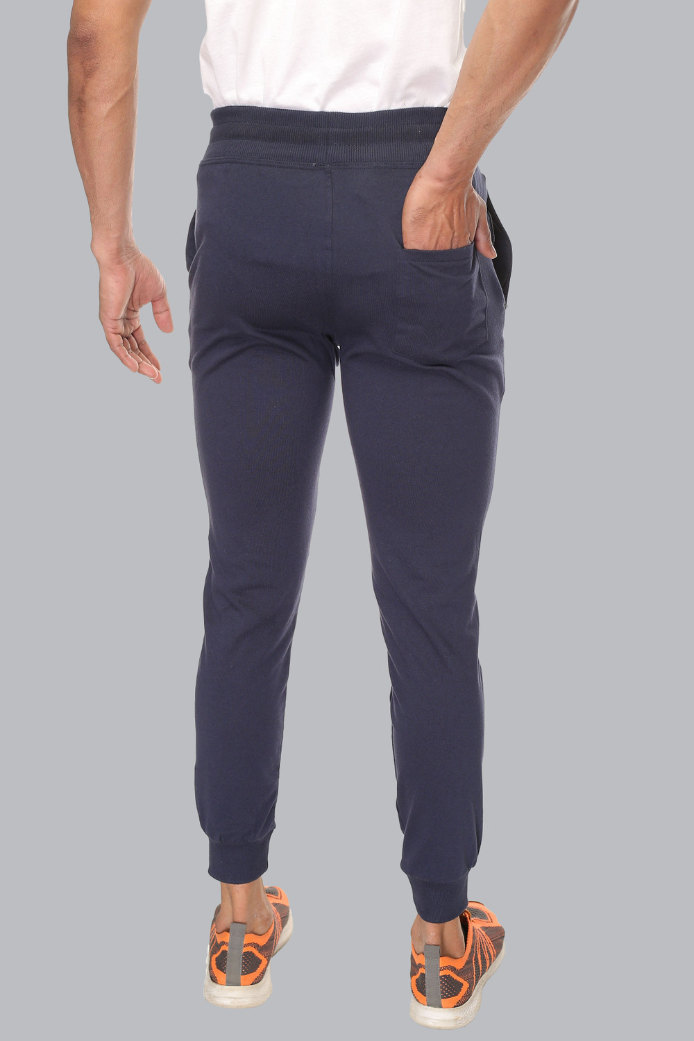 Image of SKYKNIT Solid Men Dark Blue Track Pants