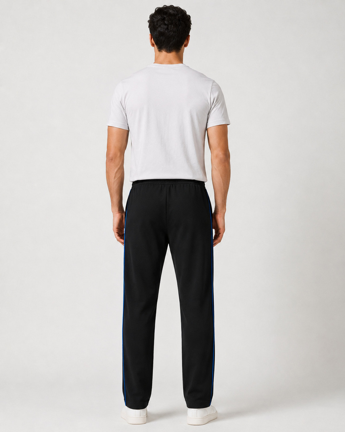 Image of Kynetic Men Striped Black Track Pants