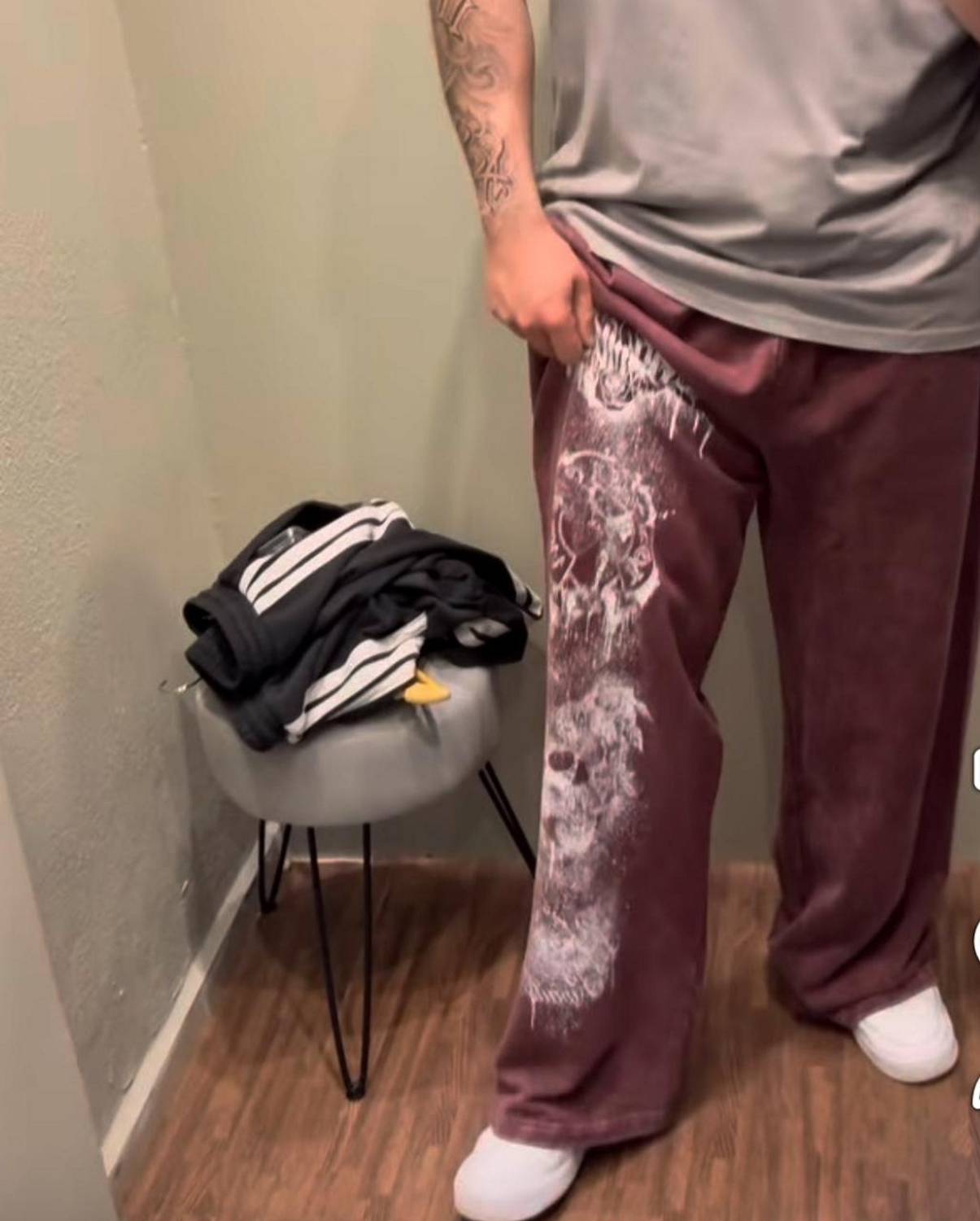 Clothy Printed Men Brown Track Pants