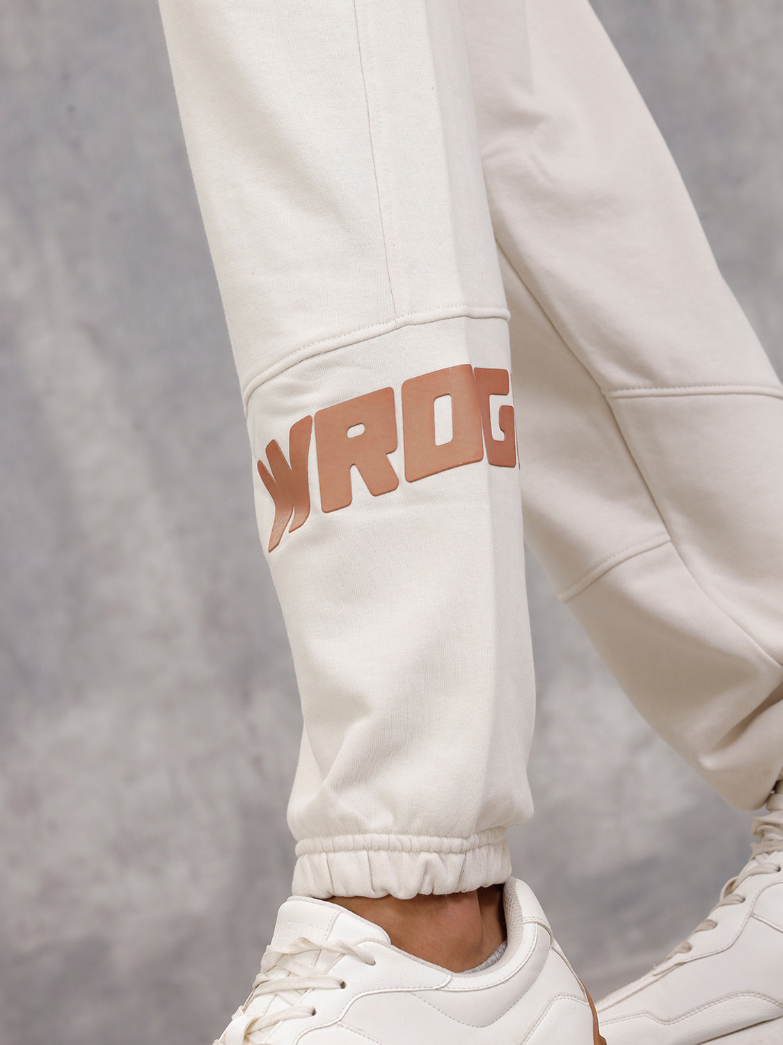 Image of WROGN Solid Men White Track Pants