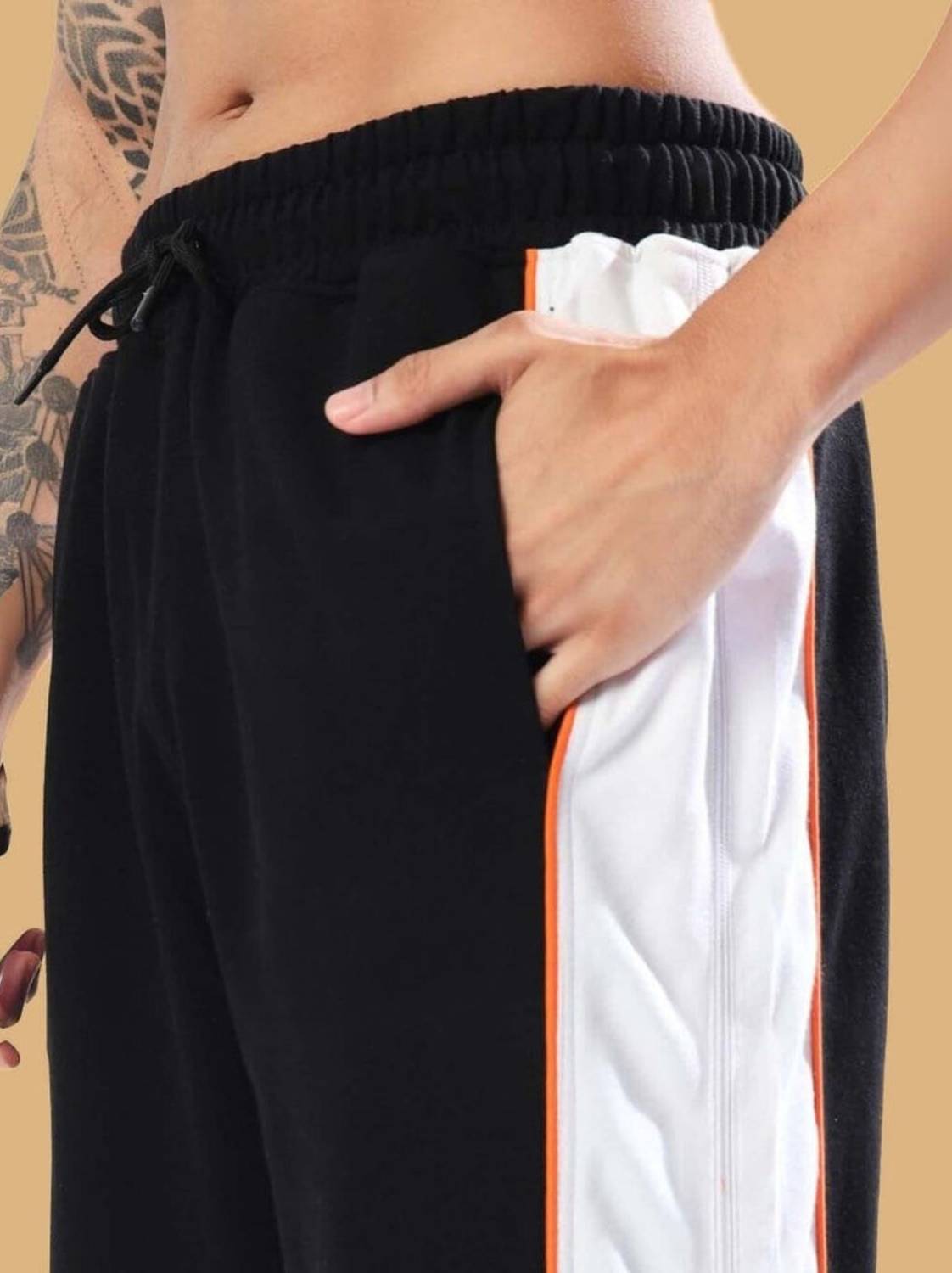 Genzclassic Colorblock Black Track Pants - Image 4