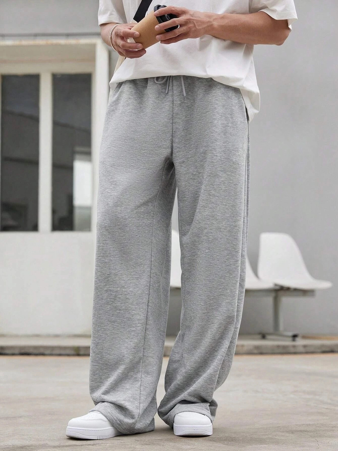 Image of Dockstreet Solid Men Grey Track Pants