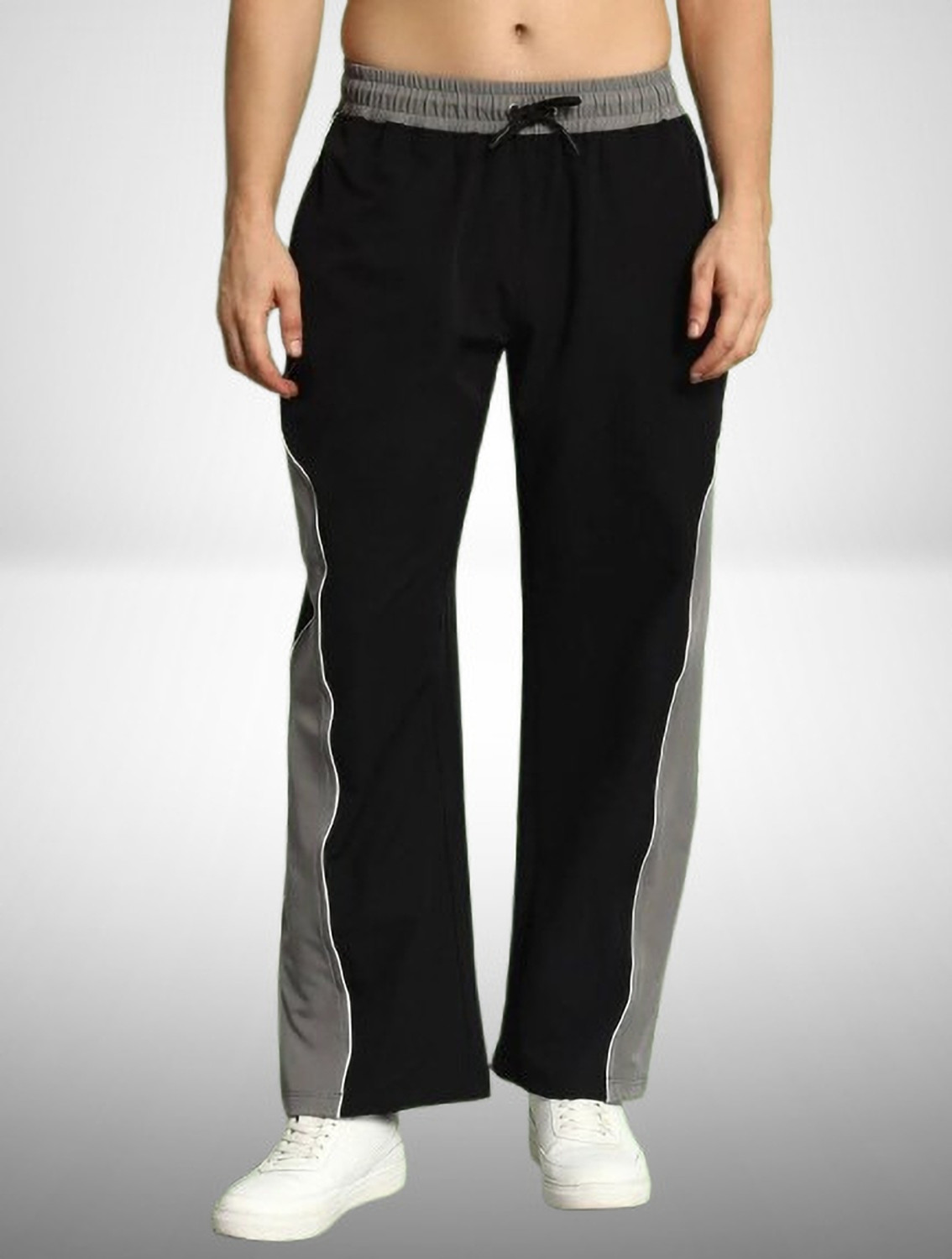 Image of Stockton Regular Fit Men Black Trousers